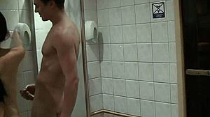 Skinny Girl Gives Intense Head At Stag Party