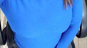 Real nurse shows her special hospital practice to the patient