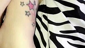 pretty tattooed feet get worshipped in fetish play