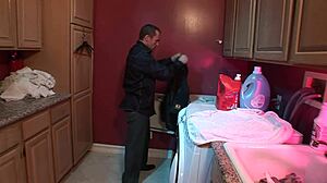 gagged and roped housewife in bdsm fantasy rough sex