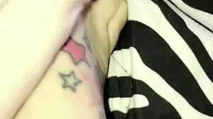 pretty tattooed feet get worshipped in fetish play