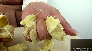 Hand Crush Fetish Girl Crushes Banana