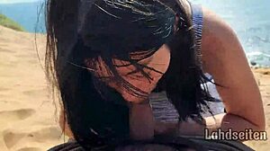 She Swallows Cum Outdoors In Public Oral Scene With Natural Tits And Deepthroat Facial