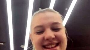 Wow! Creampie Pussy Squirts During Public Fingering!