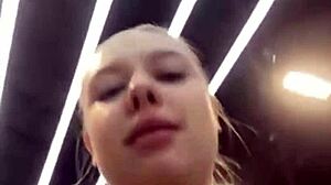 Wow! Creampie Pussy Squirts During Public Fingering!