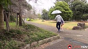 Kotori Shirayuki sucks cock in public toilet?