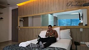 Homemade Maid Sucks Him Sloppily, Licks Balls, Gets Facial