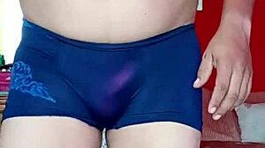 this femboy is dancing in sexy lingerie and panties