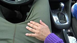 Stepmother touches stepson's big cock