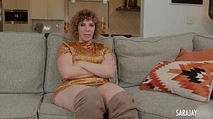 Sassy Sara Jay Removes Thong To Dildo Fuck Her Wet Pussy Lips.