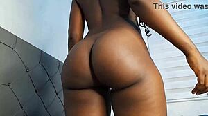 What a delight this brunette's big ass is!