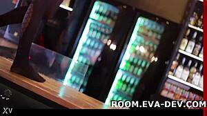 Crazy party girl teases on live webcam show