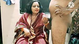 Indian desi mom roughly fucks boys with blowjob and big cock in homemade scene