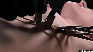 Blonde Pale Ass Paddled Hard in Bondage