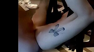 Slave licks sperm from master's ass roughly