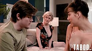 Dee Williams guides stepson Tyler and Lilith in anal threesome