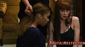 Alexa Nova and Kendall Woods in extreme bondage domination.