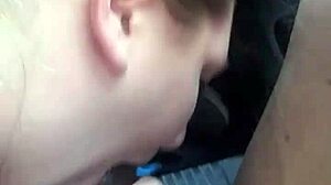 Sloppy blowjob in public outdoor setting!