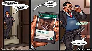 Cheating Husband Fucks Sexy Ebony Maid in Kitchen.