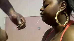 why does that fat ebony milf give such sloppy blowjobs?