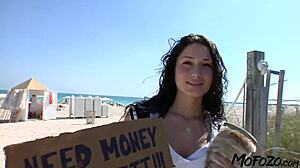 Mofozo Com - 19 Year Old Model Gets The Cum On Her Tits, With Rough Deepthroat And Anal Assfucking