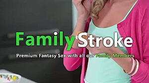 Silently sucking step daddy's rod with intense deepthroat action