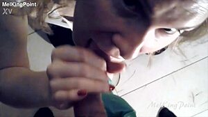 Blonde Milf Feels Intense Sucking With Plastic Gloves