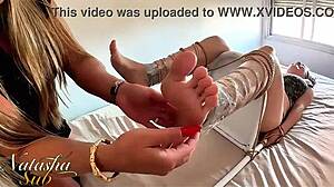 Sadistic Latina Tortures with Tickling Domination