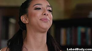 Teacher Surprised By Student In Massage Shop