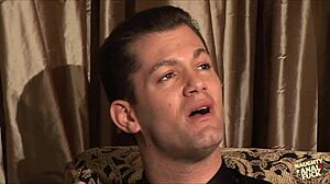 Busty Babe Rips Clothes For Threesome DP Cum In Mouth