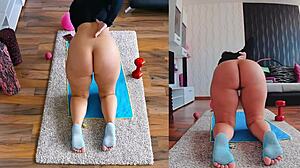 naughty naked workout - dual cam edition watch if you dare with fat yoga ass milf asshole spreading ass worshiping