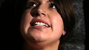 dominant lesbian fingers tight babe's trimmed pussy to squirting orgasm