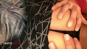 misaki tanemura delivers intense asian blowjob then rides hard cock.