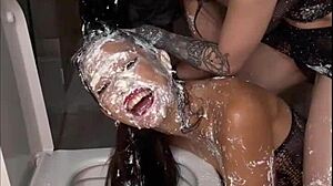 Throat fisting covers Kaitlyn Katsaros in puke