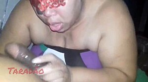 bbw submissive worships ass in humiliation lingerie, old saggy tits cuckold