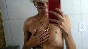 Brazilian Tattoo Fan Jacks Off Before Christmas Dinner in Bold Action