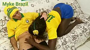 fernanda chocolate goes to myke brazil's house to watch the world cup game and see the result