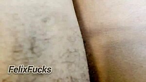 Two teen lesbians caught by stepbro, take turns sucking big cock