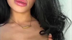 Horny American exchange student gives girlfriend experience with toys and squirting