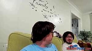 british newbie tricked into blowjob and facial.