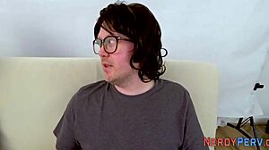 british newbie tricked into blowjob and facial.