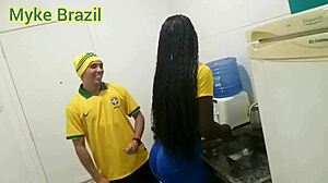 fernanda chocolate goes to myke brazil's house to watch the world cup game and see the result