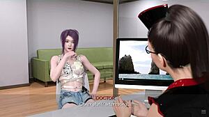 Futanari Doctor Muff Diving Patient's Pussy in Hospital