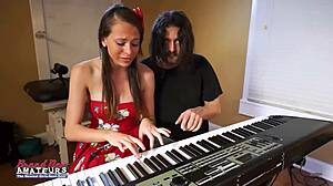 Wow! Brunette coed Cloe gets pounded deep and jizzed on