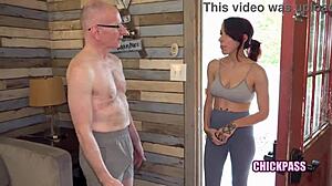 Scarlett Foxx, that petite milf, rides a stranger's dick hard.