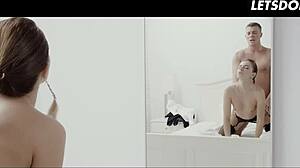 Submissive girlfriend Mary Kalisy gets sensual pussy fuck from lover