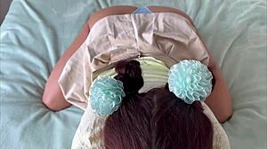 I fuck pregnant slut doggy style with tight pussy creampie