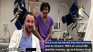 freshman gets mandatory hitachi orgasm from nurse - jackie banes