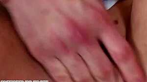 Kathy Seeger Strokes His Cock Nicely In Lingerie As Blonde Babe!