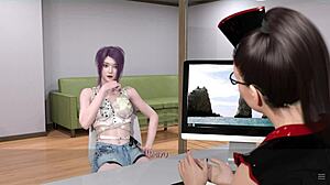 Futanari Doctor Muff Diving Patient's Pussy in Hospital